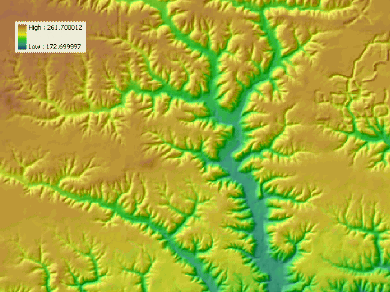 Example elevation map